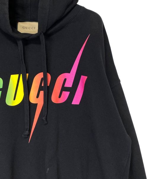 GUCCI（グッチ）GUCCI (グッチ) Blade Print Hoodie（ブレードプリントパーカー） ブラック サイズ:XLの古着・服飾アイテム