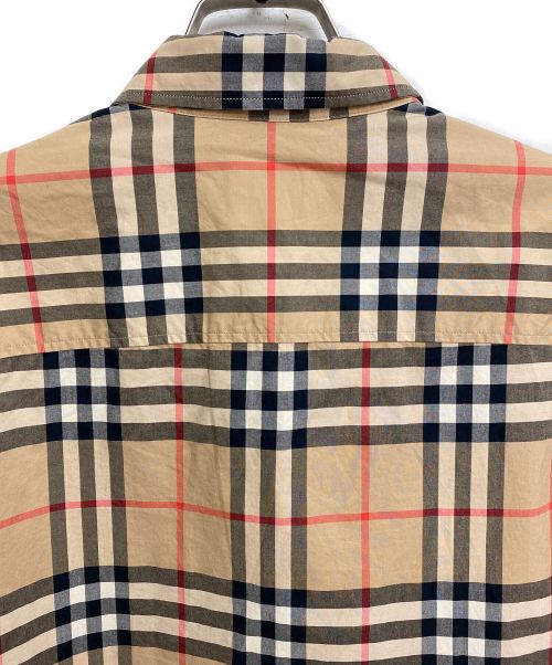 BURBERRY（バーバリー）BURBERRY (バーバリー) 20AW アームロゴプリントノヴァチェックシャツ ベージュ サイズ:Mの古着・服飾アイテム