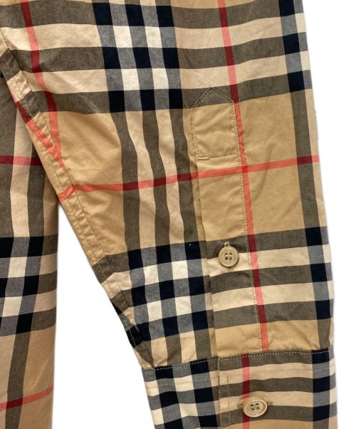BURBERRY（バーバリー）BURBERRY (バーバリー) 20AW アームロゴプリントノヴァチェックシャツ ベージュ サイズ:Mの古着・服飾アイテム