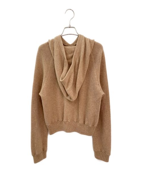 CELINE（セリーヌ）CELINE (セリーヌ) ロゴドローコードニットパーカー ベージュ サイズ:XSの古着・服飾アイテム