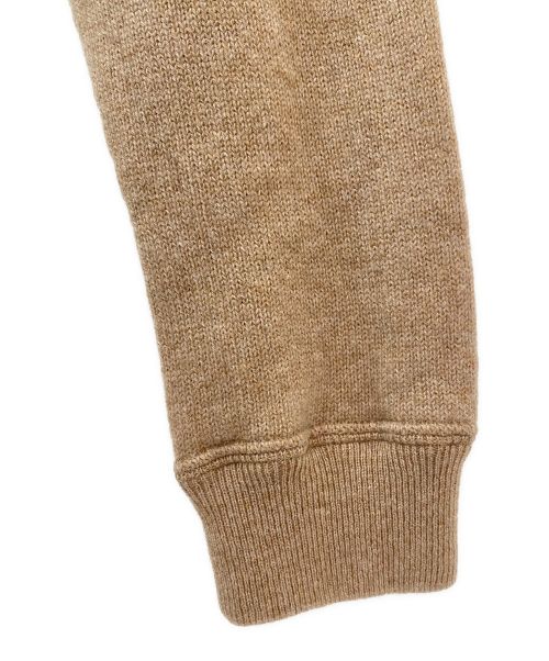 CELINE（セリーヌ）CELINE (セリーヌ) ロゴドローコードニットパーカー ベージュ サイズ:XSの古着・服飾アイテム