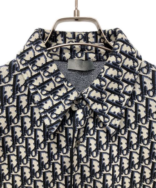 Dior（ディオール）Dior (ディオール) オブリークニットシャツ ネイビー サイズ:Sの古着・服飾アイテム