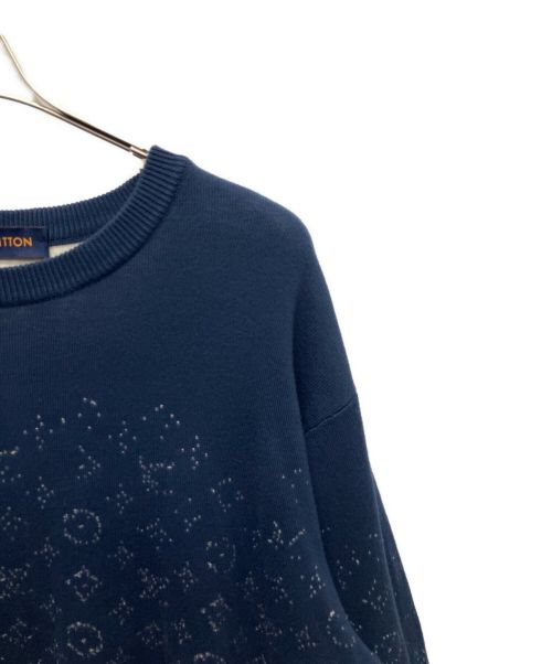 LOUIS VUITTON（ルイ ヴィトン）LOUIS VUITTON (ルイ ヴィトン) モノグラムグラディエントニット ネイビー サイズ:XLの古着・服飾アイテム