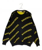 BALENCIAGAバレンシアガ）の古着「オールオーバーロゴニット」｜ブラック
