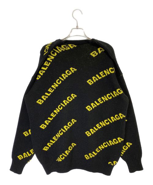 BALENCIAGA（バレンシアガ）BALENCIAGA (バレンシアガ) オールオーバーロゴニット ブラック サイズ:Mの古着・服飾アイテム