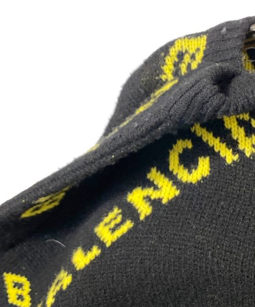 BALENCIAGA（バレンシアガ）BALENCIAGA (バレンシアガ) オールオーバーロゴニット ブラック サイズ:Mの古着・服飾アイテム