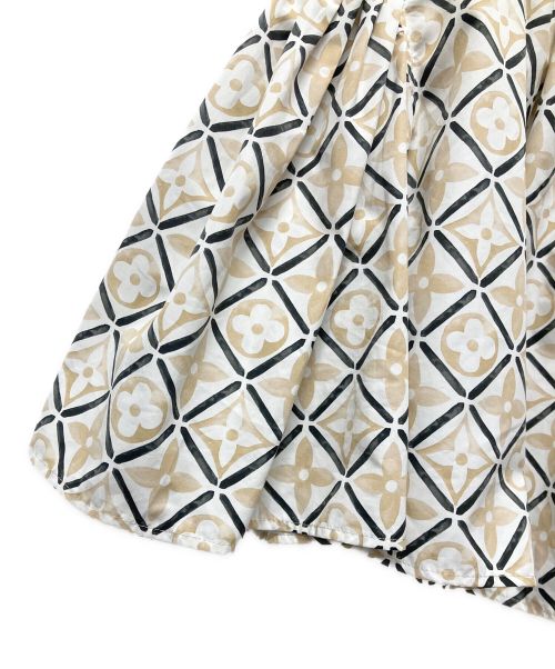 LOUIS VUITTON（ルイ ヴィトン）LOUIS VUITTON (ルイ ヴィトン) モノグラムギャザーショートブラウス ベージュ サイズ:34の古着・服飾アイテム