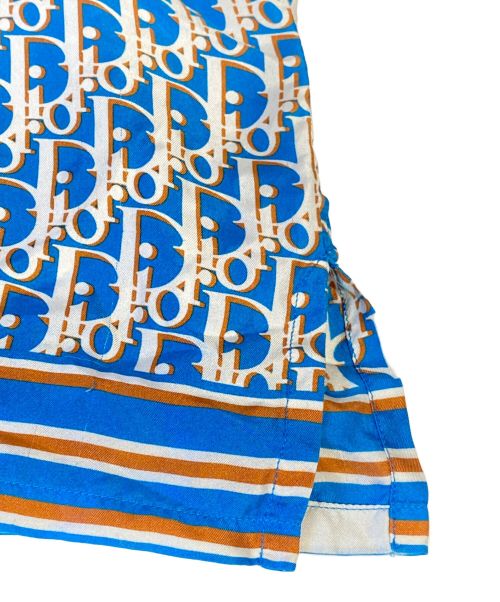 Dior（ディオール）Dior (ディオール) オブリークシルクシャツ ブルー サイズ:39の古着・服飾アイテム