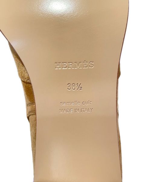 HERMES（エルメス）HERMES (エルメス) スエードショートケリーブーツ フレンチ ベージュ サイズ:38 1/2の古着・服飾アイテム