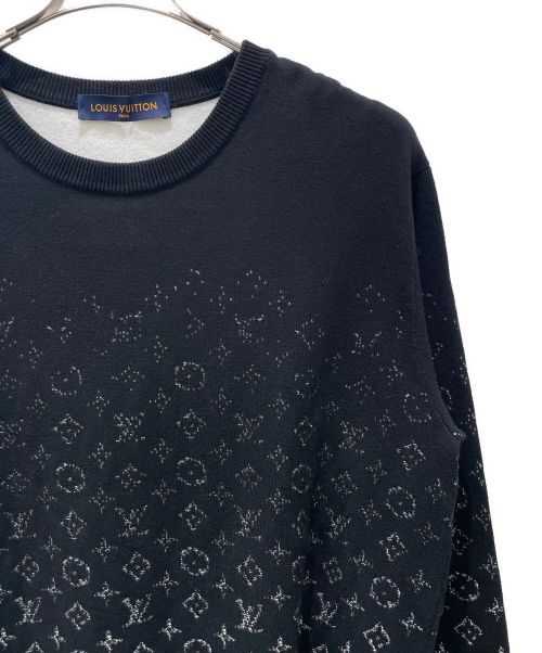 LOUIS VUITTON（ルイ ヴィトン）LOUIS VUITTON (ルイ ヴィトン) モノグラムグラディエントニット ブラック サイズ:XLの古着・服飾アイテム