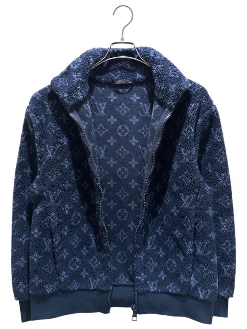 LOUIS VUITTON（ルイ ヴィトン）LOUIS VUITTON (ルイ ヴィトン) モノグラムジャガードフリースブルゾン ネイビー サイズ:XSの古着・服飾アイテム