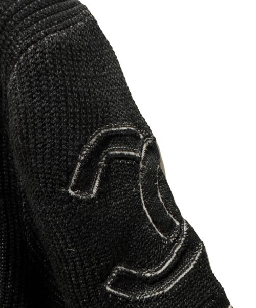 CHANEL（シャネル）CHANEL (シャネル) シルク混ココマーク半袖リブニット ブラック サイズ:36の古着・服飾アイテム