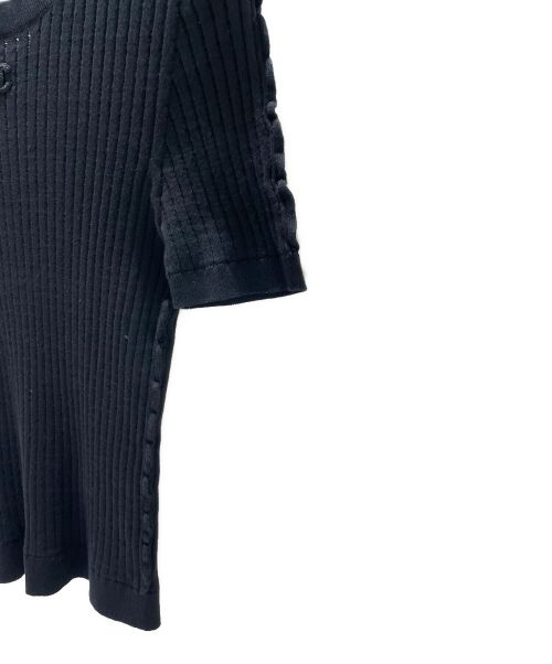 CHANEL（シャネル）CHANEL (シャネル) ココマークリブニット ブラック サイズ:36の古着・服飾アイテム