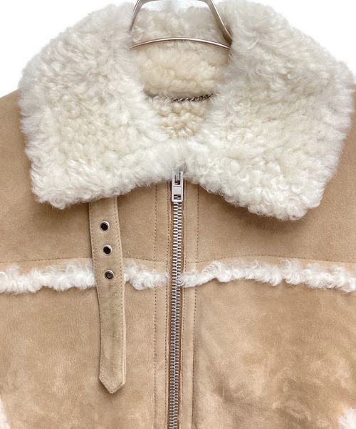 Maison Margiela（メゾンマルジェラ）Maison Margiela (メゾンマルジェラ) mouton coat（ムートンコート） ベージュ サイズ:38の古着・服飾アイテム