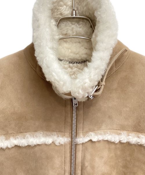 Maison Margiela（メゾンマルジェラ）Maison Margiela (メゾンマルジェラ) mouton coat（ムートンコート） ベージュ サイズ:38の古着・服飾アイテム