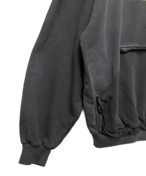 BALENCIAGA（バレンシアガ）BALENCIAGA (バレンシアガ) APE TYPE RIPPED POCKET OVERSIZED HOODIE  ネイビー サイズ:Lの古着・服飾アイテム