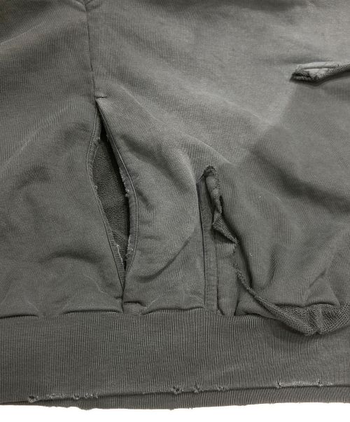 BALENCIAGA（バレンシアガ）BALENCIAGA (バレンシアガ) APE TYPE RIPPED POCKET OVERSIZED HOODIE  ネイビー サイズ:Lの古着・服飾アイテム