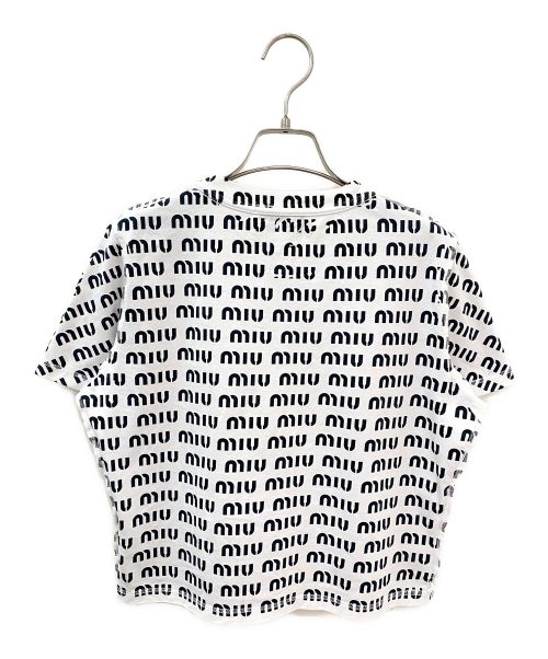MIU MIU（ミュウミュウ）MIU MIU (ミュウミュウ) マルチロゴカットソー ホワイト サイズ:Mの古着・服飾アイテム
