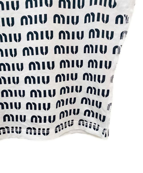 MIU MIU（ミュウミュウ）MIU MIU (ミュウミュウ) マルチロゴカットソー ホワイト サイズ:Mの古着・服飾アイテム