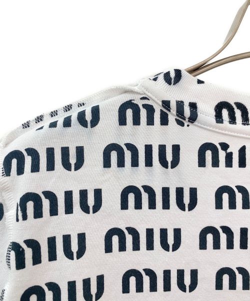 MIU MIU（ミュウミュウ）MIU MIU (ミュウミュウ) マルチロゴカットソー ホワイト サイズ:Mの古着・服飾アイテム