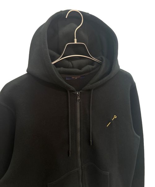 LOUIS VUITTON（ルイ ヴィトン）LOUIS VUITTON (ルイ ヴィトン) ダブルフェイス トラベルフーディ ヴァージルアブロー ブラック サイズ:Mの古着・服飾アイテム