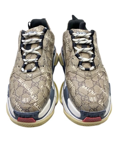 BALENCIAGA（バレンシアガ）BALENCIAGA (バレンシアガ) GUCCI (グッチ) TRIPLE S ブラウン サイズ:41の古着・服飾アイテム