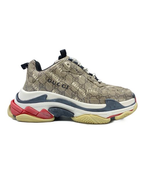 BALENCIAGA（バレンシアガ）BALENCIAGA (バレンシアガ) GUCCI (グッチ) TRIPLE S ブラウン サイズ:41の古着・服飾アイテム