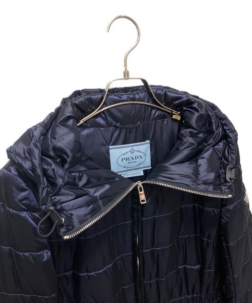 PRADA（プラダ）PRADA (プラダ) トライアングルロゴ中綿ジャケット ネイビー サイズ:40の古着・服飾アイテム