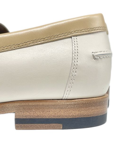HERMES（エルメス）HERMES (エルメス) DESTIN デスタン ホワイト×ベージュ サイズ:38 1/2の古着・服飾アイテム