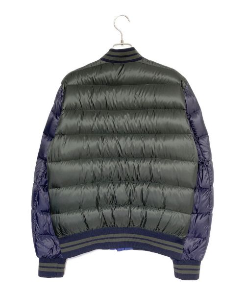 MONCLER（モンクレール）MONCLER (モンクレール) BRADFORD/ダウンジャケット グリーン×ネイビー サイズ:2の古着・服飾アイテム