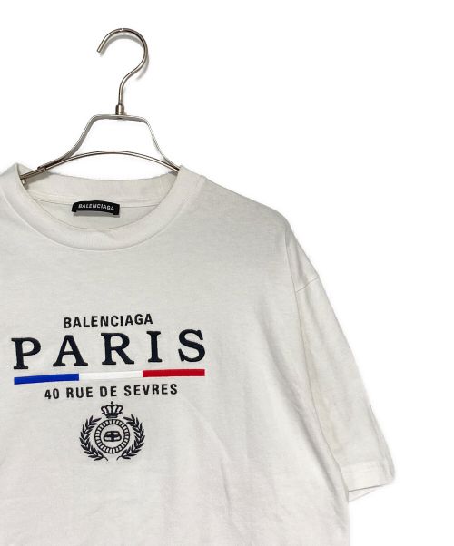 BALENCIAGA（バレンシアガ）BALENCIAGA (バレンシアガ) PARIS FLAG REGULAR T-SHIRT ホワイト サイズ:Mの古着・服飾アイテム