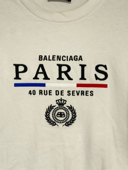 BALENCIAGA（バレンシアガ）BALENCIAGA (バレンシアガ) PARIS FLAG REGULAR T-SHIRT ホワイト サイズ:Mの古着・服飾アイテム