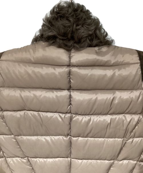 MONCLER（モンクレール）MONCLER (モンクレール) Cropped Fur Down Jacket（クロップドファーダウンジャケット） ベージュ サイズ:1の古着・服飾アイテム