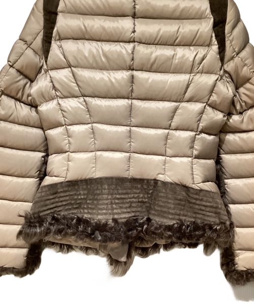 MONCLER（モンクレール）MONCLER (モンクレール) Cropped Fur Down Jacket（クロップドファーダウンジャケット） ベージュ サイズ:1の古着・服飾アイテム