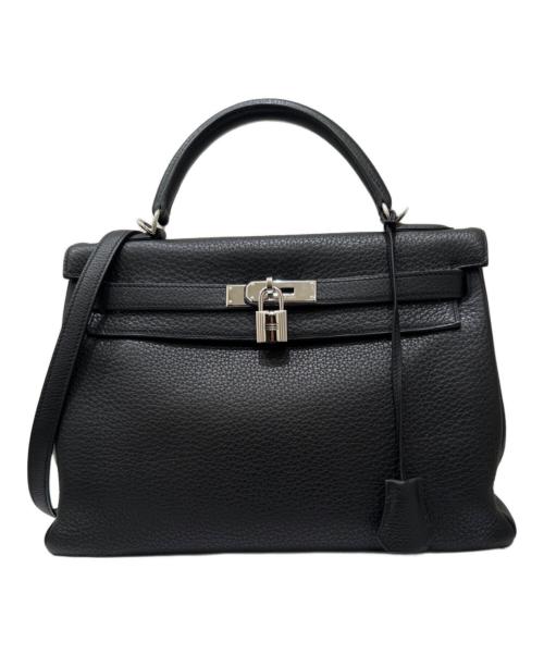 HERMES（エルメス）HERMES (エルメス) ケリー 32 内縫い/シルバー金具/▢L刻印/ Kelly32 Retourne/Black ブラック サイズ:32の古着・服飾アイテム