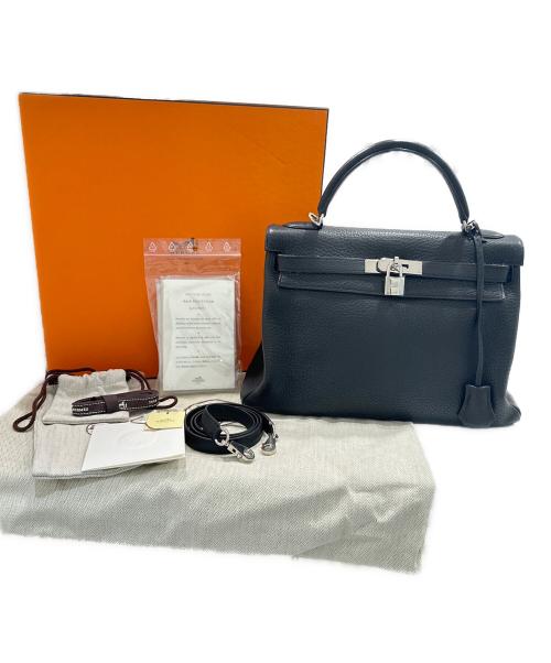 HERMES（エルメス）HERMES (エルメス) ケリー 32 内縫い/シルバー金具/▢L刻印/ Kelly32 Retourne/Black ブラック サイズ:32の古着・服飾アイテム