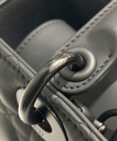 Christian Dior（クリスチャン ディオール）Christian Dior (クリスチャン ディオール) レディディオール2WAYバッグ ミディアム ブラック サイズ:Mの古着・服飾アイテム