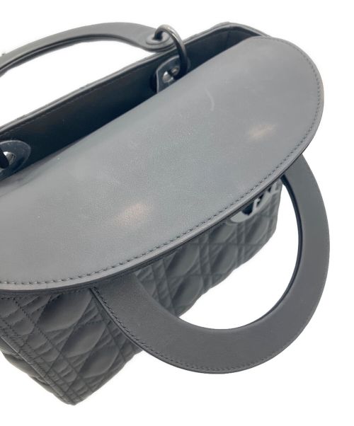 Christian Dior（クリスチャン ディオール）Christian Dior (クリスチャン ディオール) レディディオール2WAYバッグ ミディアム ブラック サイズ:Mの古着・服飾アイテム