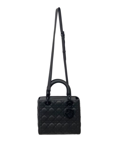 Christian Dior（クリスチャン ディオール）Christian Dior (クリスチャン ディオール) レディディオール2WAYバッグ ミディアム ブラック サイズ:Mの古着・服飾アイテム