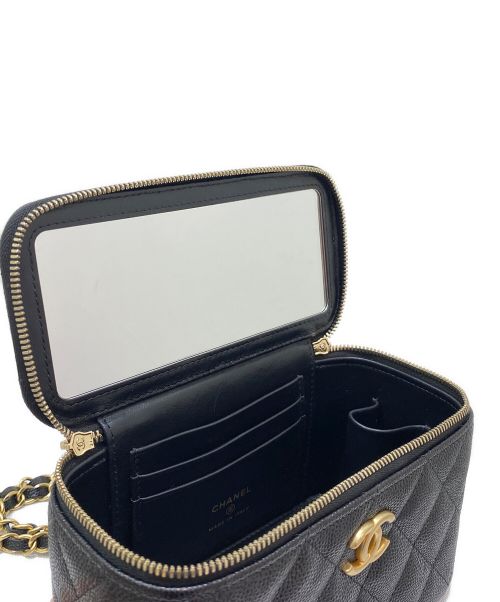 CHANEL（シャネル）CHANEL (シャネル) ミニチェーンバニティバッグ ブラック サイズ:ミニの古着・服飾アイテム