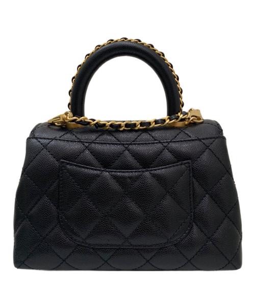 CHANEL（シャネル）CHANEL (シャネル) ココハンドルチェーンショルダーバッグ ブラックの古着・服飾アイテム