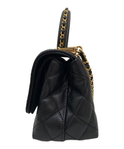 CHANEL（シャネル）CHANEL (シャネル) ココハンドルチェーンショルダーバッグ ブラックの古着・服飾アイテム