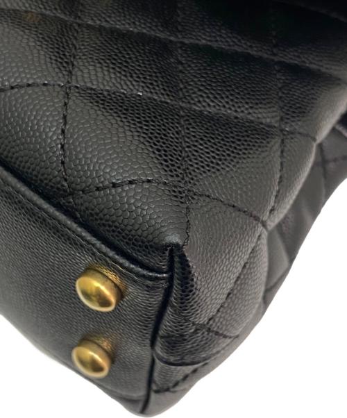 CHANEL（シャネル）CHANEL (シャネル) ココハンドルチェーンショルダーバッグ ブラックの古着・服飾アイテム