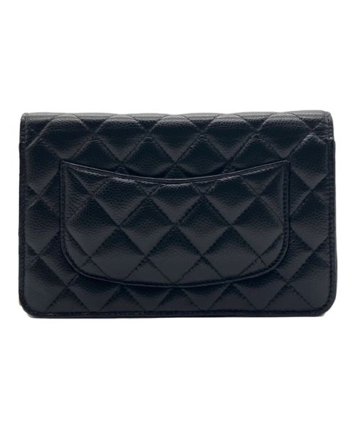 CHANEL（シャネル）CHANEL (シャネル) マトラッセ チェーンショルダーウォレット ブラック サイズ:19の古着・服飾アイテム