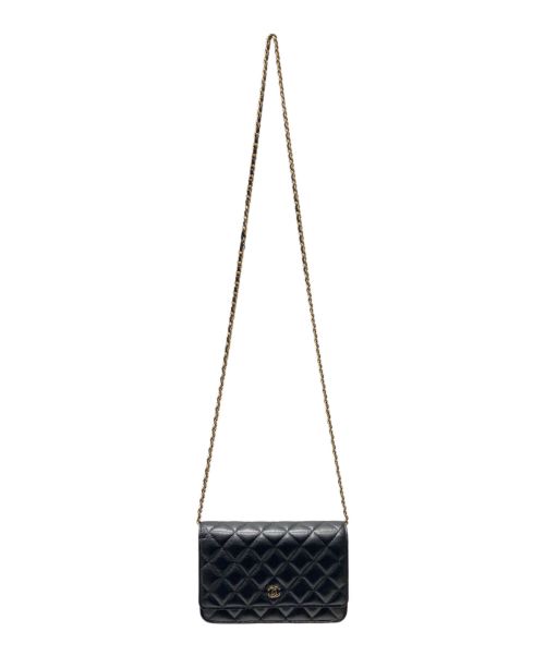 CHANEL（シャネル）CHANEL (シャネル) マトラッセ チェーンショルダーウォレット ブラック サイズ:19の古着・服飾アイテム