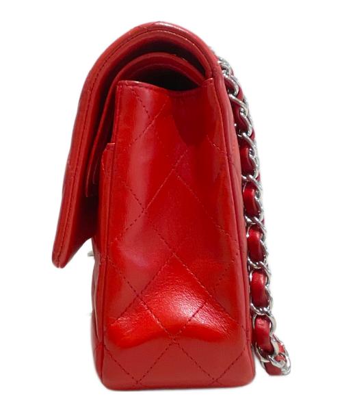 CHANEL（シャネル）CHANEL (シャネル) マトラッセ25Wフラップチェーンショルダーバッグ レッド×シルバー金具 サイズ:25の古着・服飾アイテム