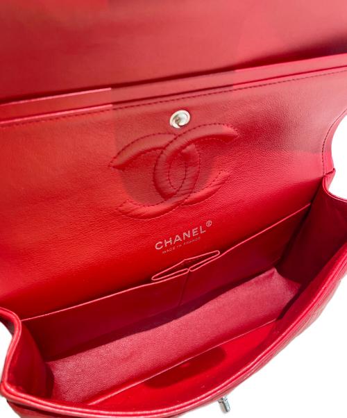 CHANEL（シャネル）CHANEL (シャネル) マトラッセ25Wフラップチェーンショルダーバッグ レッド×シルバー金具 サイズ:25の古着・服飾アイテム