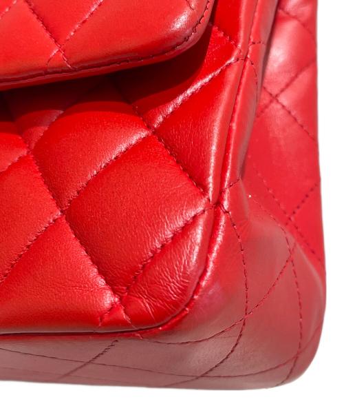 CHANEL（シャネル）CHANEL (シャネル) マトラッセ25Wフラップチェーンショルダーバッグ レッド×シルバー金具 サイズ:25の古着・服飾アイテム