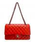 中古・古着 CHANEL (シャネル) マトラッセ25Wフラップチェーンショルダーバッグ レッド×シルバー金具 サイズ:25：650000円