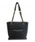 CHANEL (シャネル) PSTトートバッグ ブラック×ゴールド金具：290000円